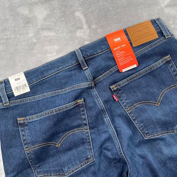 Levi's Jeans Womens 34x30 Baggy Dad Warm Tech Wool Blend Straight Leg Loose Fit - Picture 5 of 16